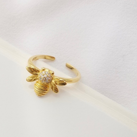 HH BEE GREAT ADJUSTABLE RING- STERLING SILVER - Picture 1 of 3